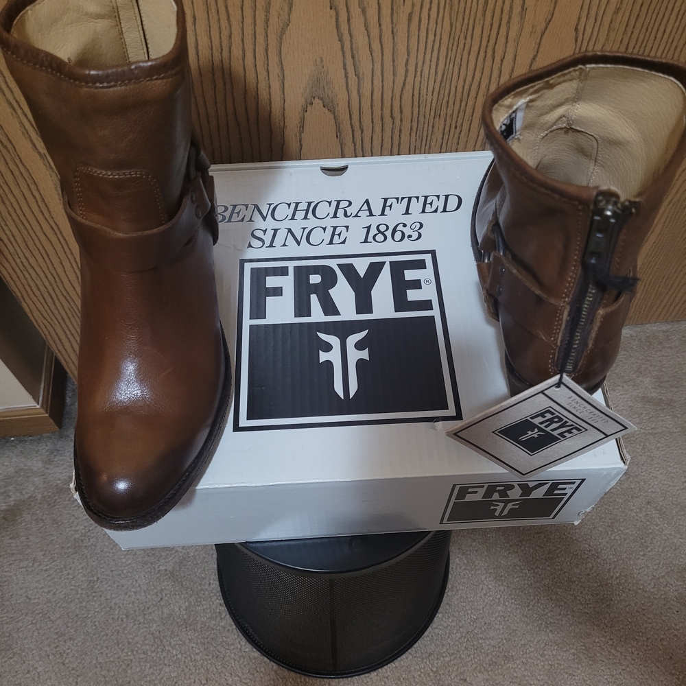 Frye Brown Leather Ankle Boots - Picture 3 of 5